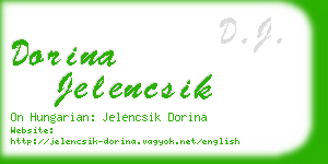 dorina jelencsik business card